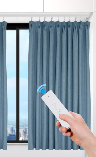 Motorized curtains controlled by app or remote